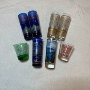 USA Souvenir Shot Glass Collection, including Oregon, Alaska, Redwoods, + more!